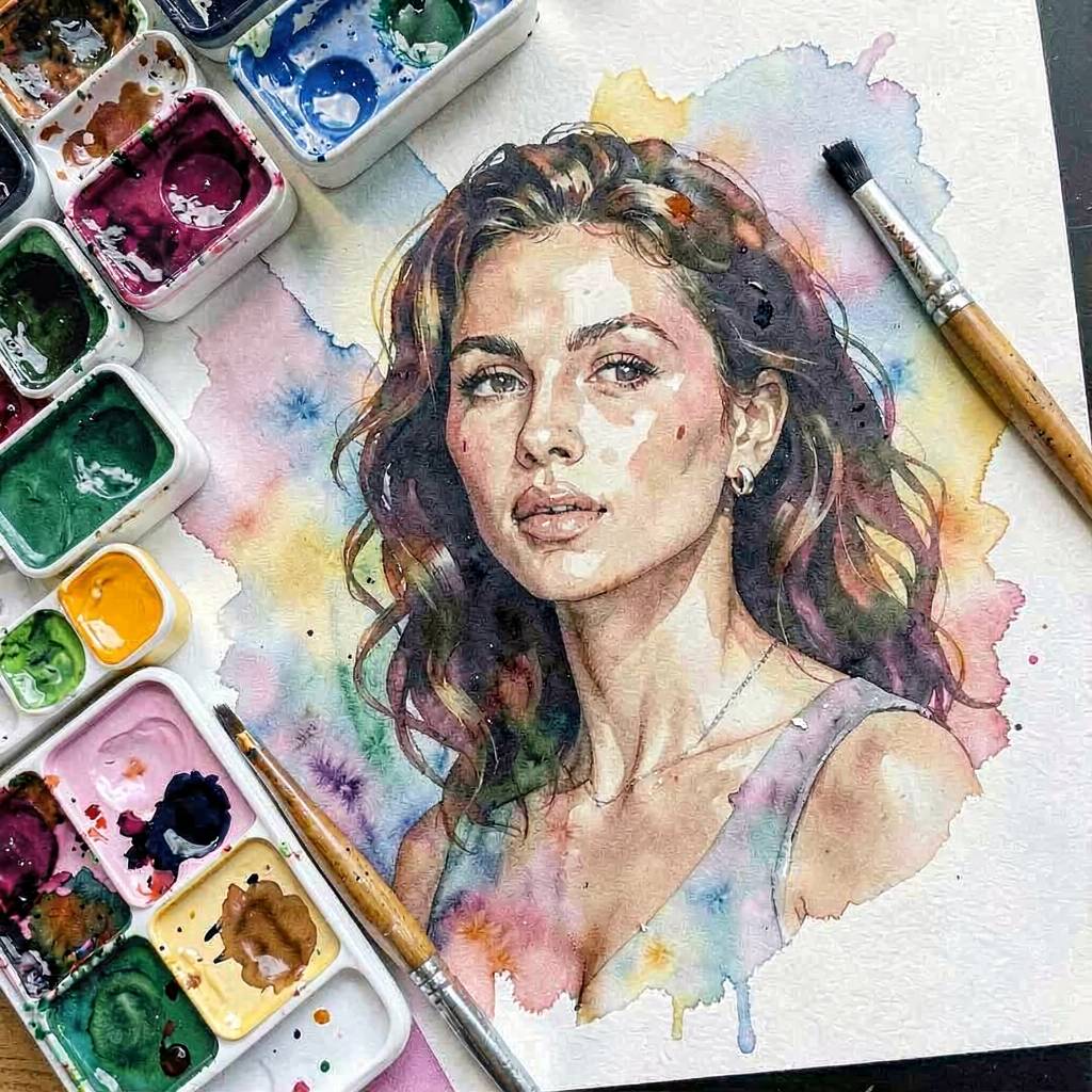 Пример генерации изображения AI в неоновом стиле